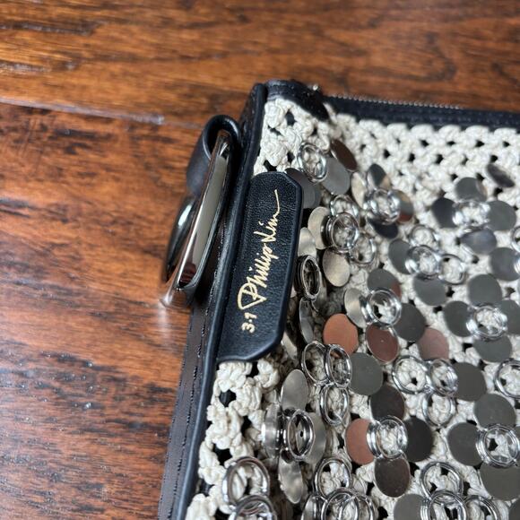3.1 Phillip Lim Ines Soft Triangular Pouch Metallic EUC Designer Luxury - Picture 3 of 16